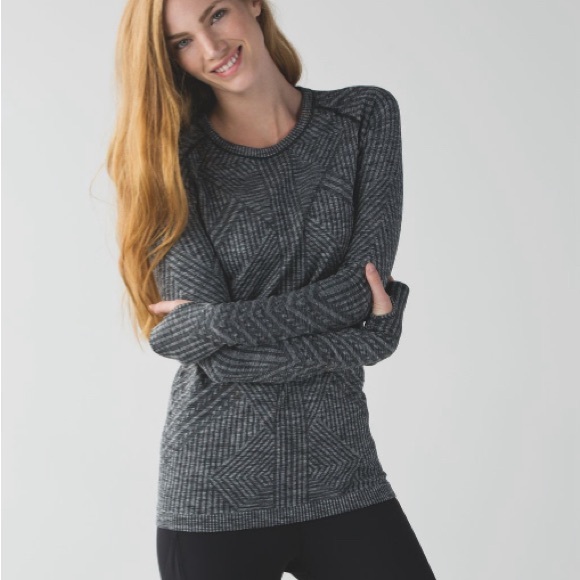 Lululemon Restless Hoodie Pullover Long Sleeve Top Heathered Black EUC Sz 12 - Picture 4 of 15